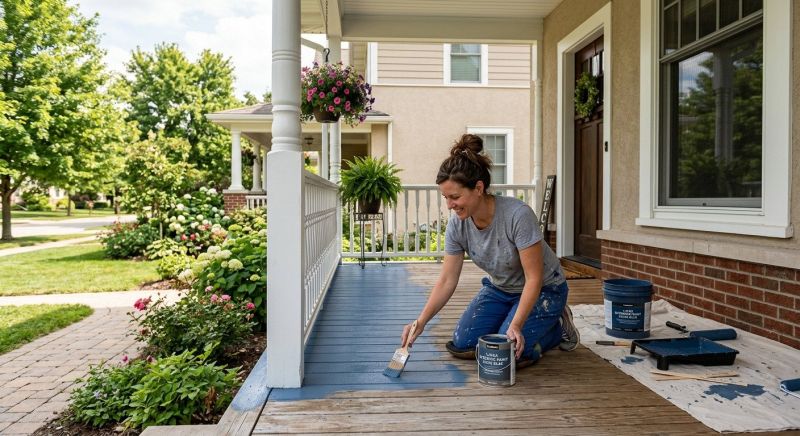 Porch Painting project example